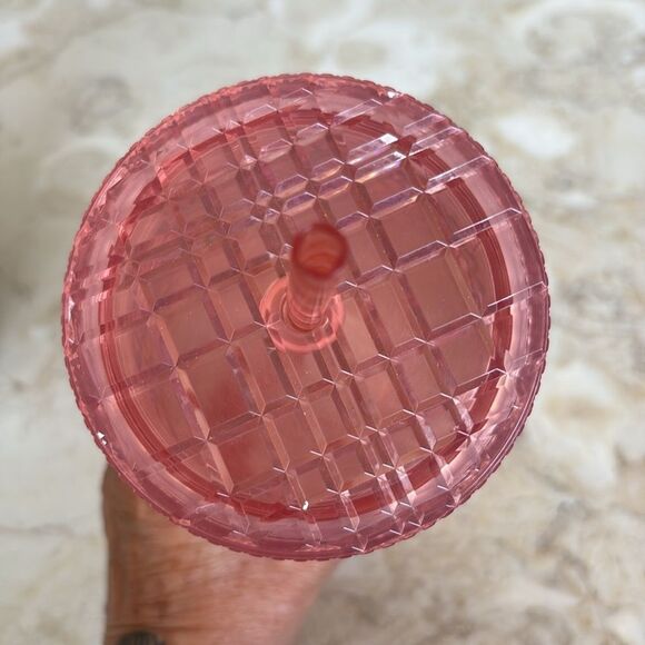 Starbucks 2021 Winter Holiday Jeweled Tumbler Cold Cup 24oz Rose Gold Christmas - Picture 8 of 13